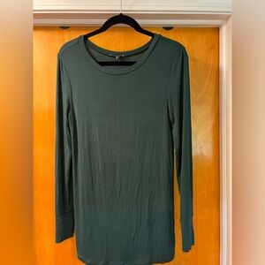 Universal Standard foundation long sleeve crew neck in deep sea